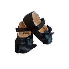 Adorable Black Bowknot Baby Girl Mary Jane Shoes