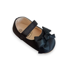 Adorable Black Bowknot Baby Girl Mary Jane Shoes