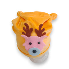Adorable Orange Plush Reindeer Beanie Hat/Cap for Kids