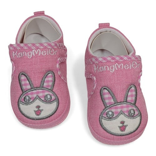 Soft Sole Pink Bunny Baby Booties