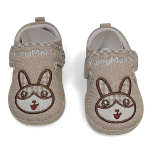 Soft Sole Light Brown Bunny Baby Booties