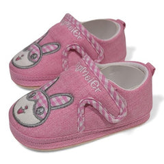 Soft Sole Pink Bunny Baby Booties