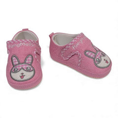 Soft Sole Pink Bunny Baby Booties