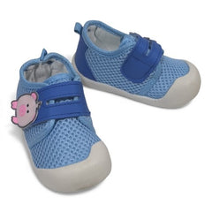 Non-Slip Blue Soft-Sole Baby Booties