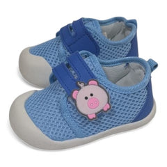 Non-Slip Blue Soft-Sole Baby Booties