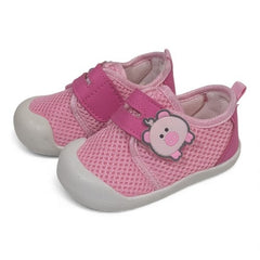Non-Slip Pink Soft-Sole Baby Booties