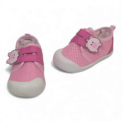 Non-Slip Pink Soft-Sole Baby Booties