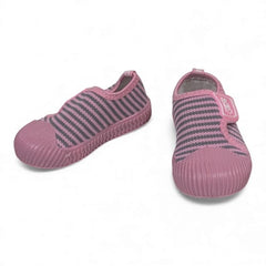 Sporty Pink & Blue Striped Non-Slip Baby Shoes