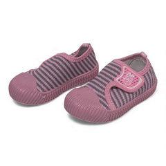 Sporty Pink & Blue Striped Non-Slip Baby Shoes