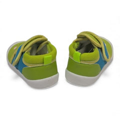 Non-Slip Lime Green Smiley Soft-Sole Baby Booties