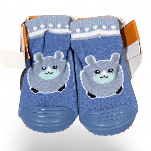 Cute Blue Bear Knitted Non-Slip Baby Sock Shoes