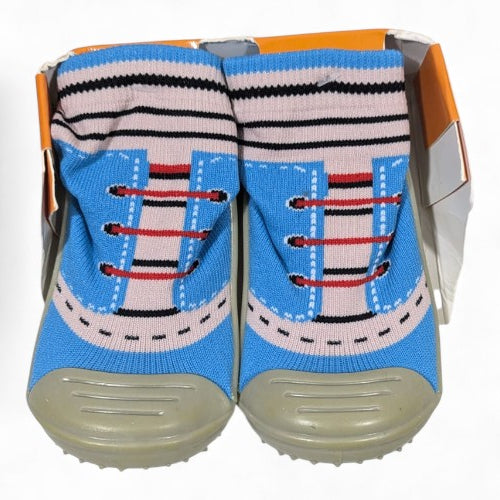 Classic Blue Knitted Non-Slip Baby Sock Shoes