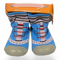 Classic Blue Knitted Non-Slip Baby Sock Shoes