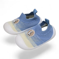 Blue Knitted Non-Slip First Walker Sock Shoes