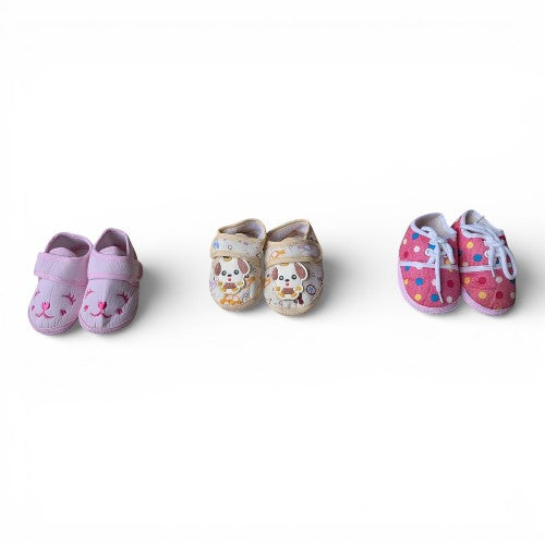 New-born Baby Booties - 3pc set