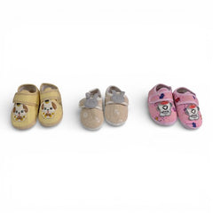 New-born Baby Booties - 3pc set