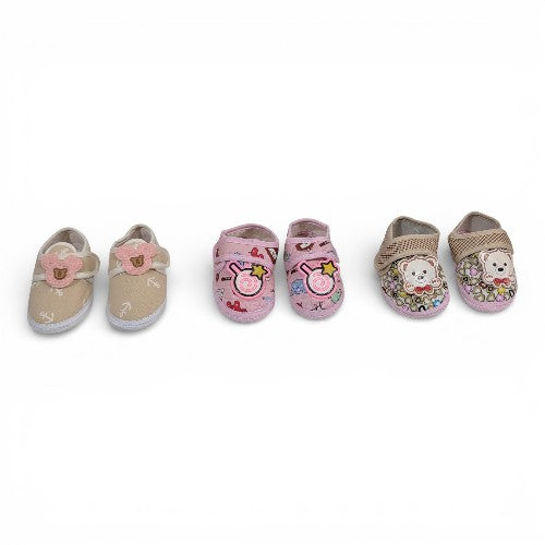 New-born Baby Booties - 3pc set