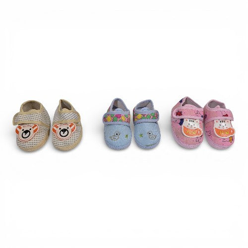New-born Baby Booties - 3pc set