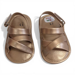 Champagne Cross-Strap Infant Sandals