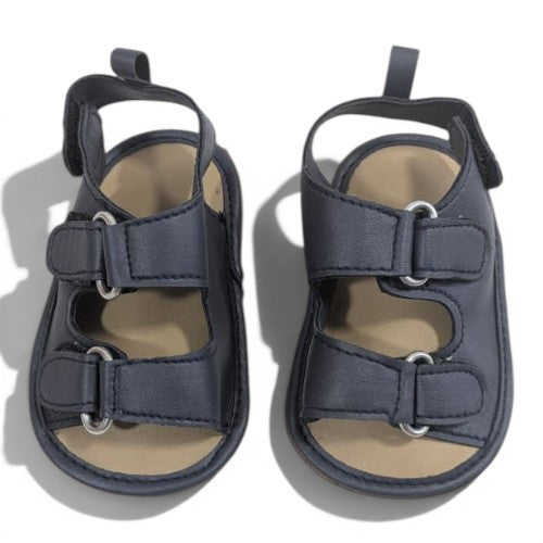 Dual-Strap Infant Explorer Sandals - Navy Blue