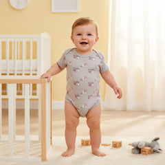 Pack of 3 Baby Bodysuits - Mickey, Hearts, and Elephants