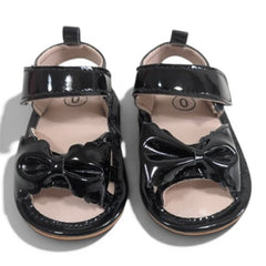 TinyTulip Scalloped Bow Baby Sandals