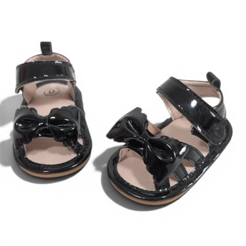 TinyTulip Scalloped Bow Baby Sandals
