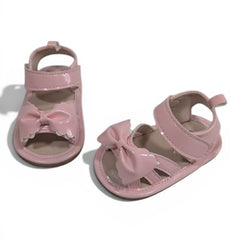 TinyTulip Scalloped Bow Baby Sandals