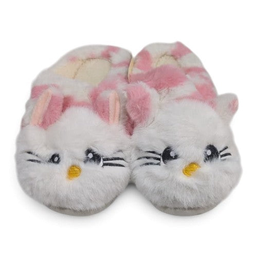 Cozy Plush Cat Slippers for Kids
