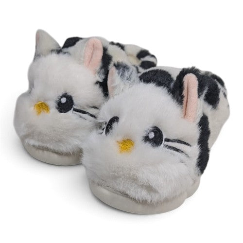 Cozy Plush Cat Slippers for Kids