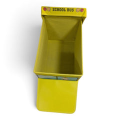 Collapsible School Bus Toy Box & Storage Organizer Ottoman