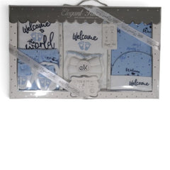 Elegant Kids 10-Piece "Welcome to the World" Newborn Baby Gift Set - Blower Velvet