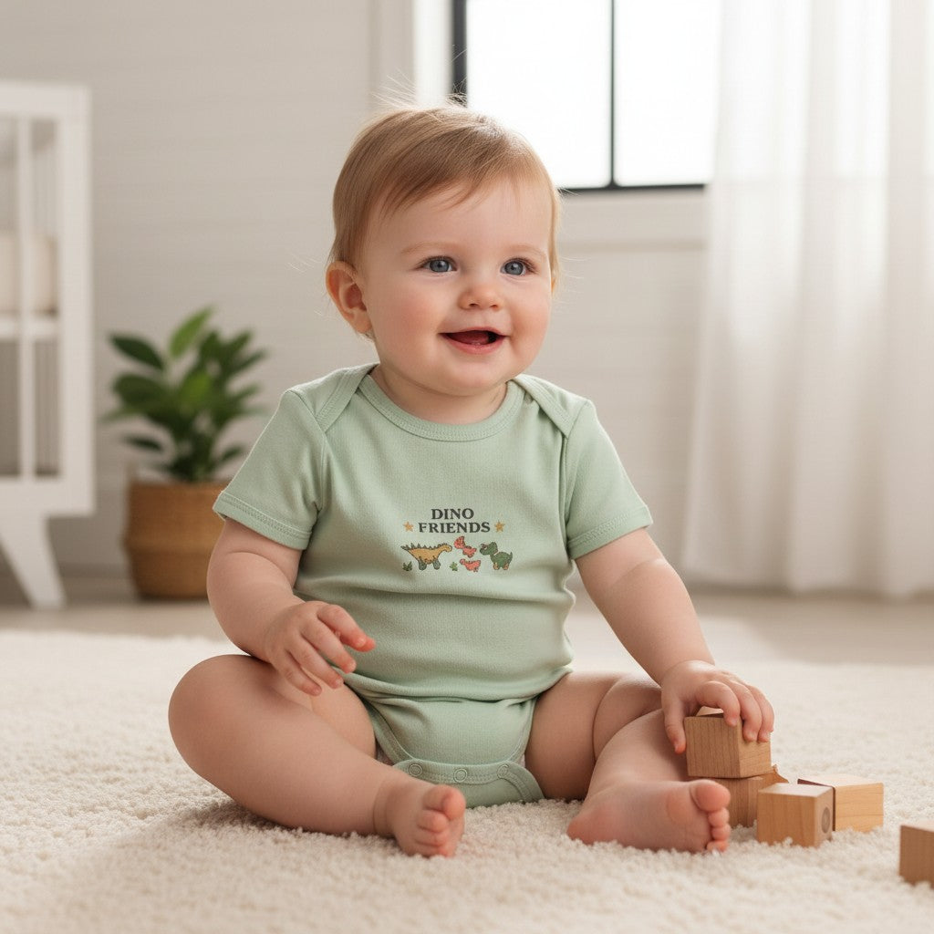 Baby Bodysuit Set - Pack of 3 - Jungle & Dino Friends