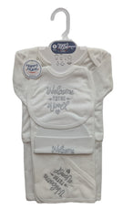 6-Piece Newborn Gift Set - "Welcome to the World" Embroidery