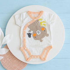 Whimsical Kimono-Style Bear Babysuit