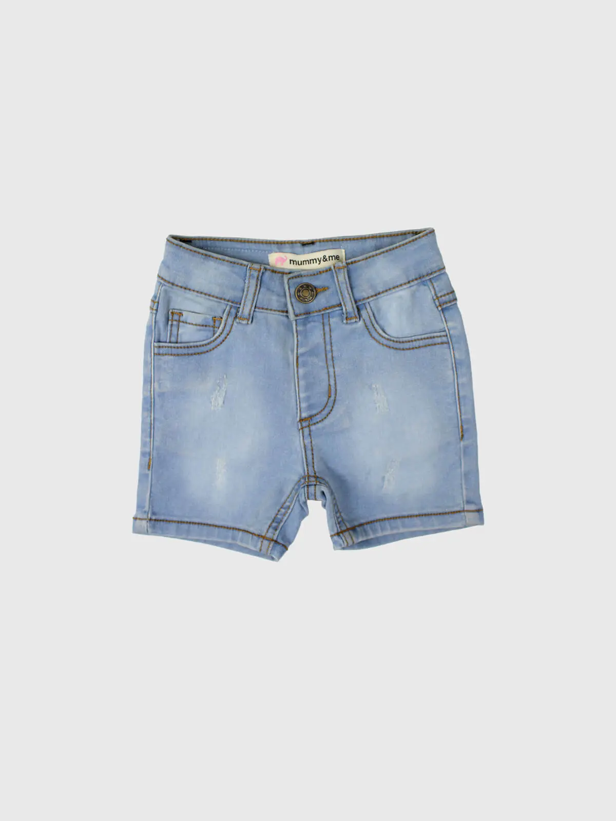 Ripped Light Blue Shorts