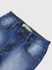 Ripped Dark Blue Shorts