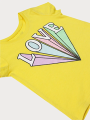 The Children Place Shimmery Top-Yellow