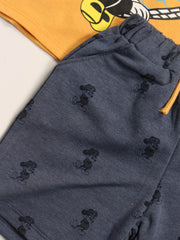 Mustard & Blue T-Shirt and Shorts