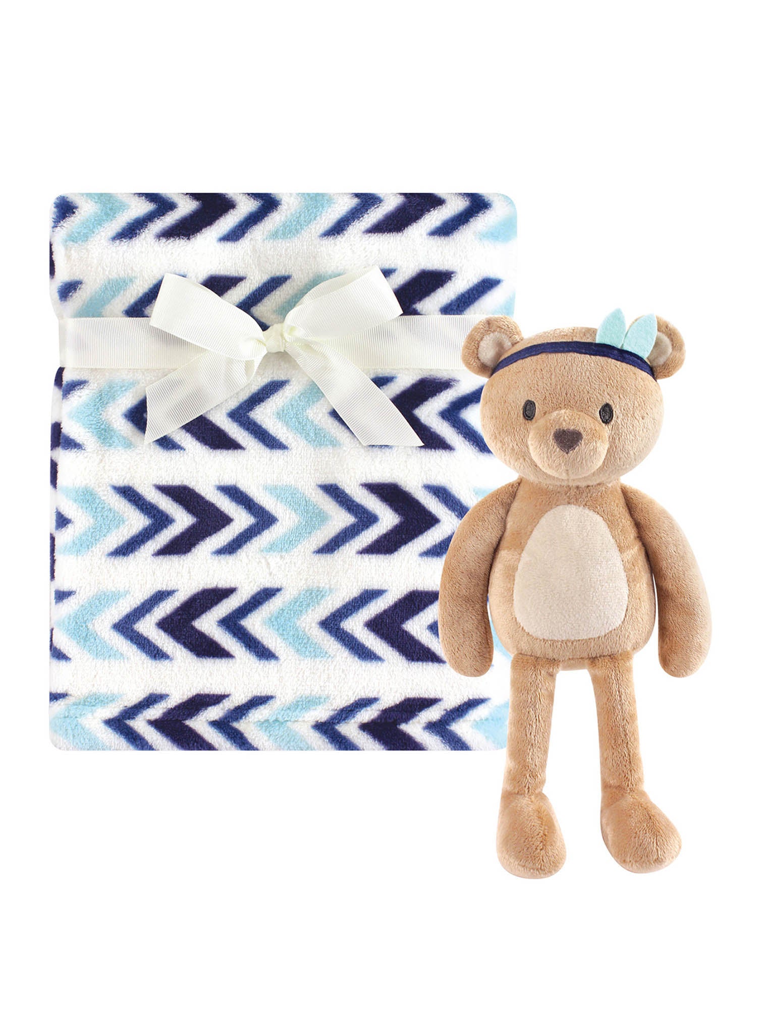 Cute Bear Plush Fleece Blanket and Toy