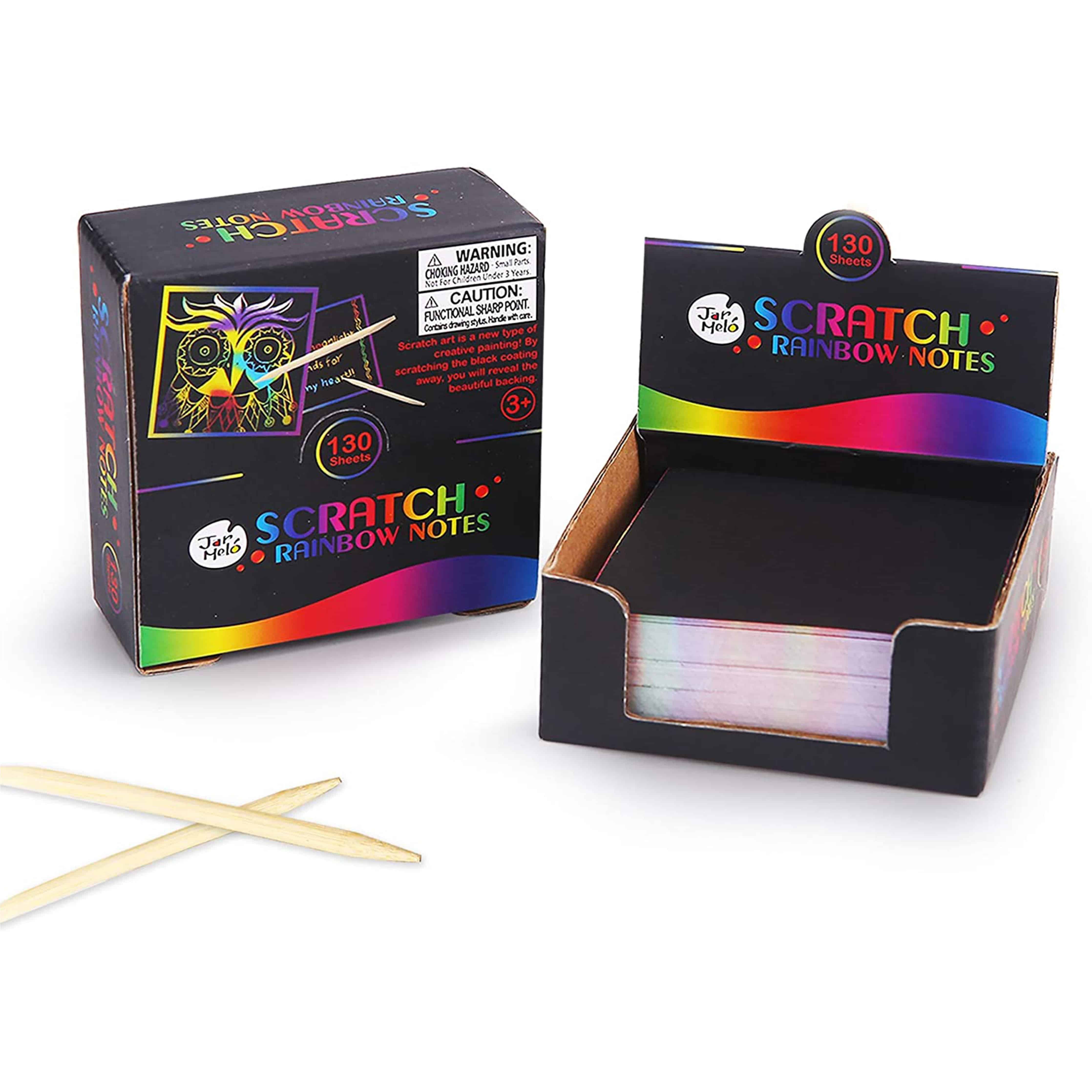Scratch Art Notes Set-Rainbow Colors