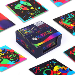 Scratch Art Notes Set-Rainbow Colors