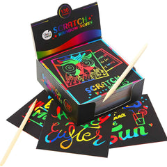 Scratch Art Notes Set-Rainbow Colors