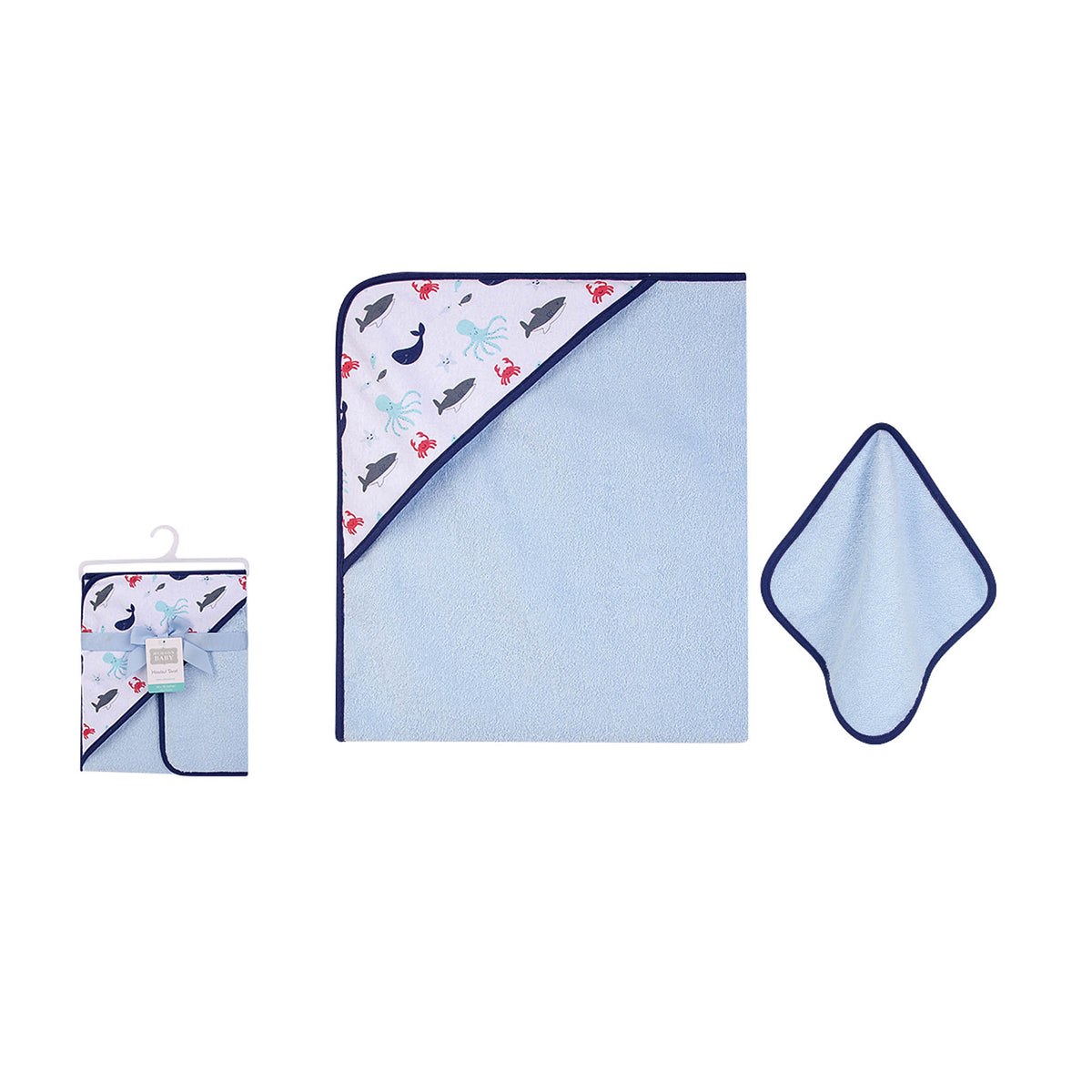 Hooded Towel & Wash Cloth (Woven Terry)