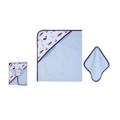 Hooded Towel & Wash Cloth (Woven Terry)