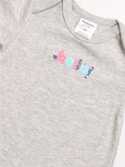 Gray Hello Half Romper