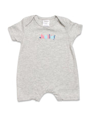 Gray Hello Half Romper