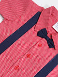 Red Check Bow Shirt and shorts