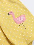 Polka Dot Flamingo Romper Dress