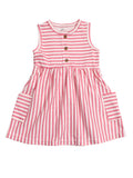 Pink Lines Romper Dress